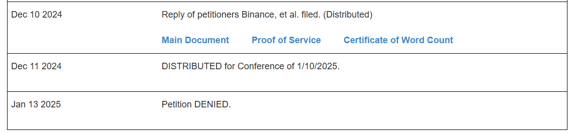Appeal denial