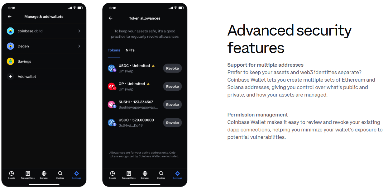 Advanced security features