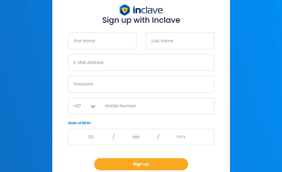 Inclave sign up