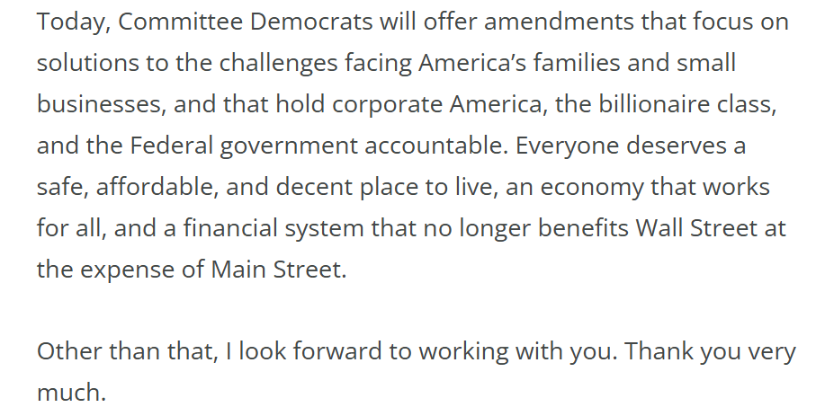 Maxine Waters statement