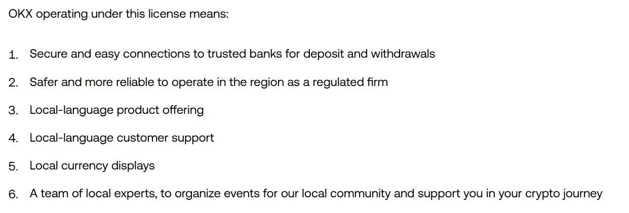 OKX statement