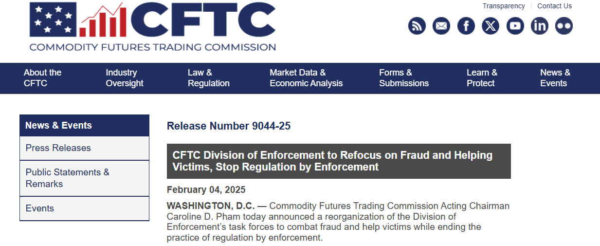 CFTC announcement