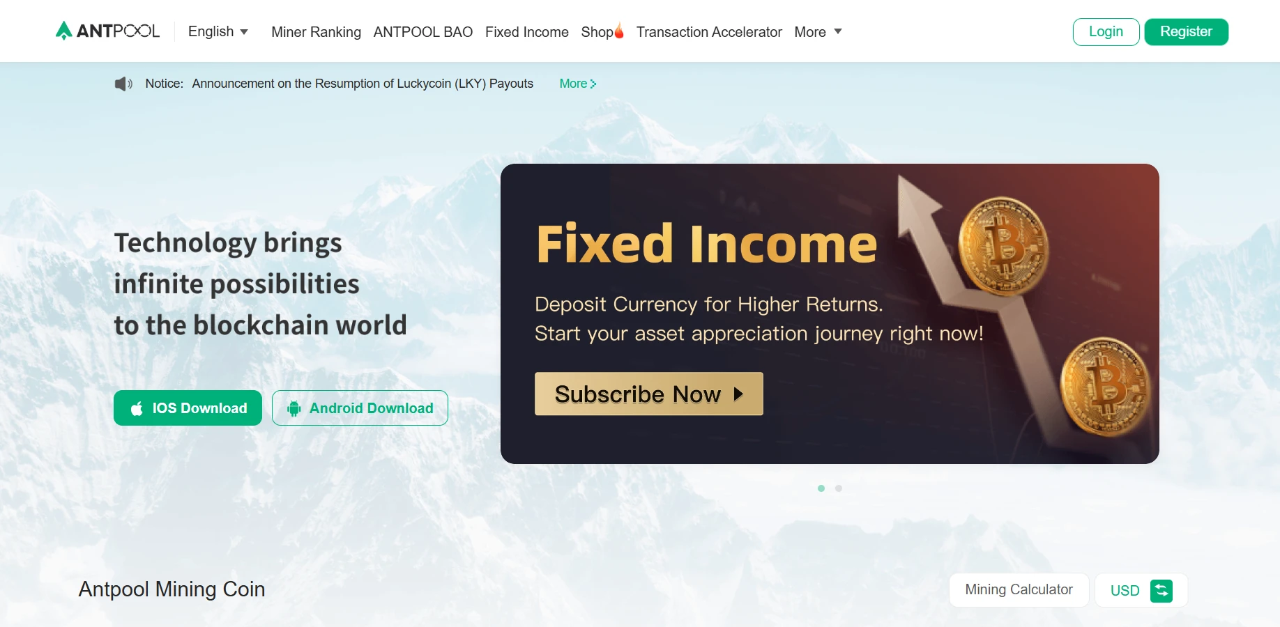 home page