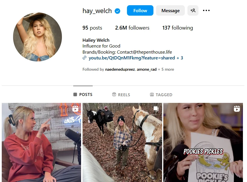 Hailey Welch instagram