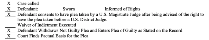 Guilty plea