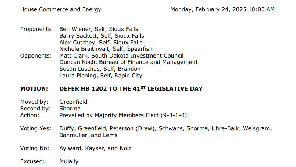 Bill vote