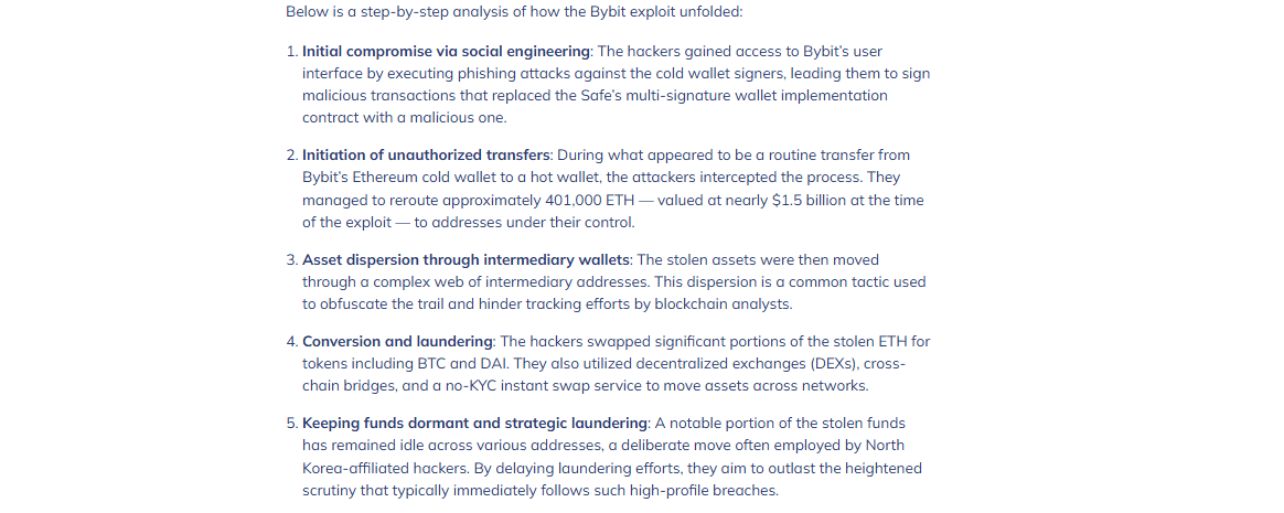 Bybit hack steps