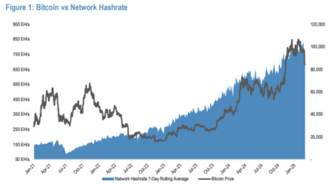 BTC price vs hashrate