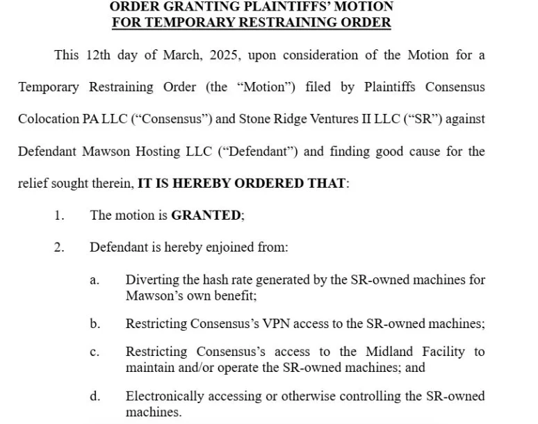 Restraining order