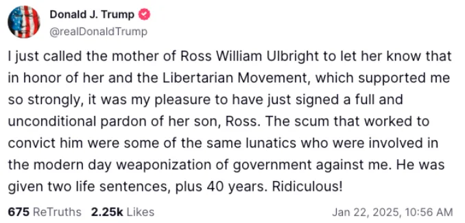 Trump post