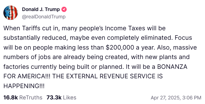 Trump post