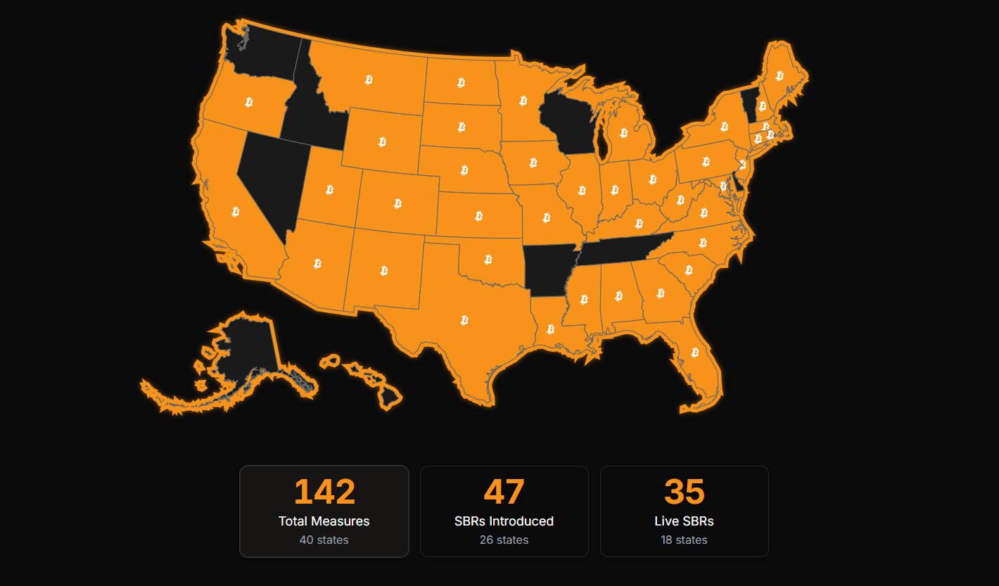 US states and their Bitcoin reserves