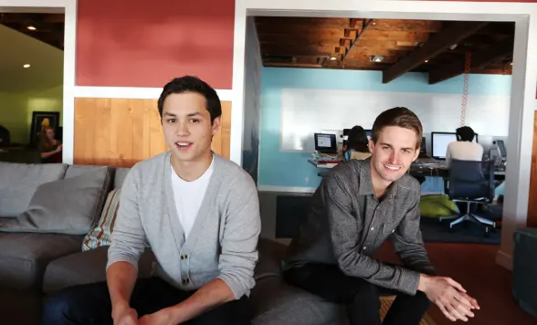 Evan Spiegel and his business partner