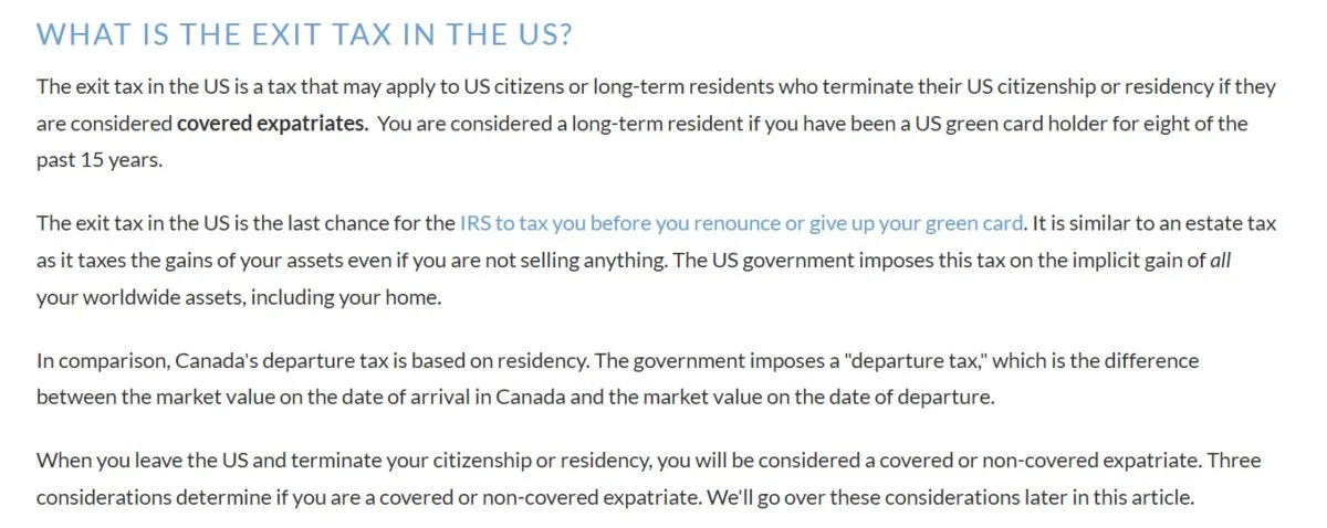Exit tax