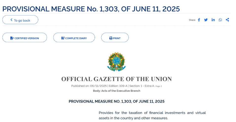 Provisional Measure 1303