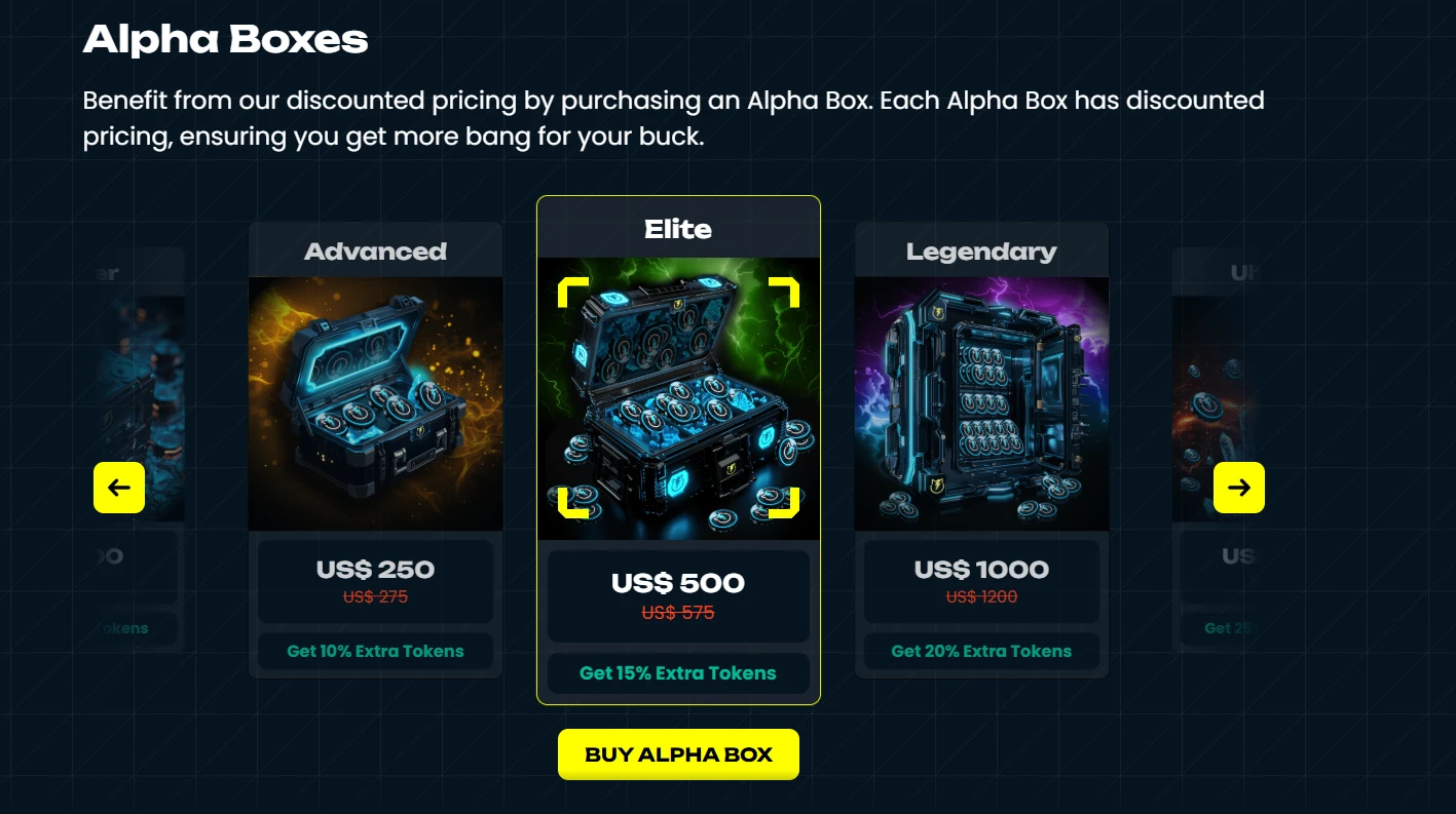 Jetbolt Alpha boxes