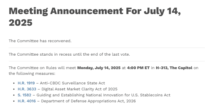 Meeting announcement