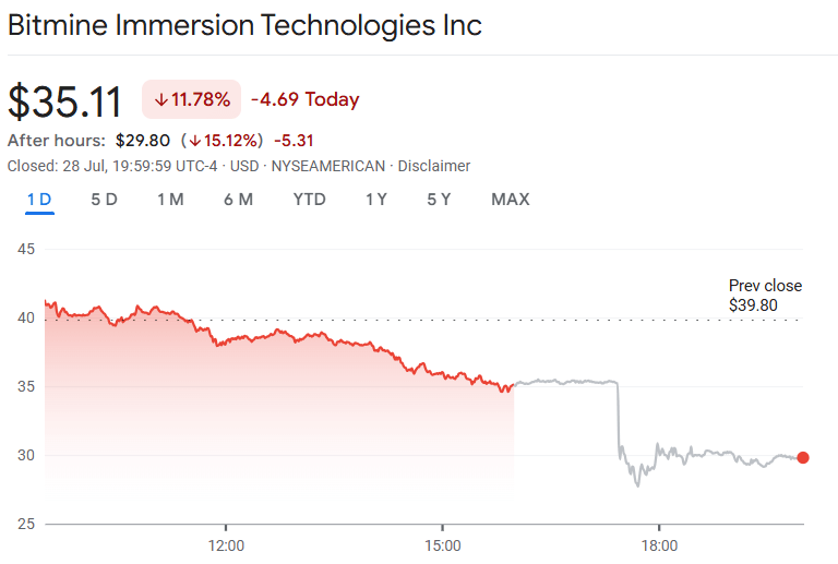 Bitmine shares