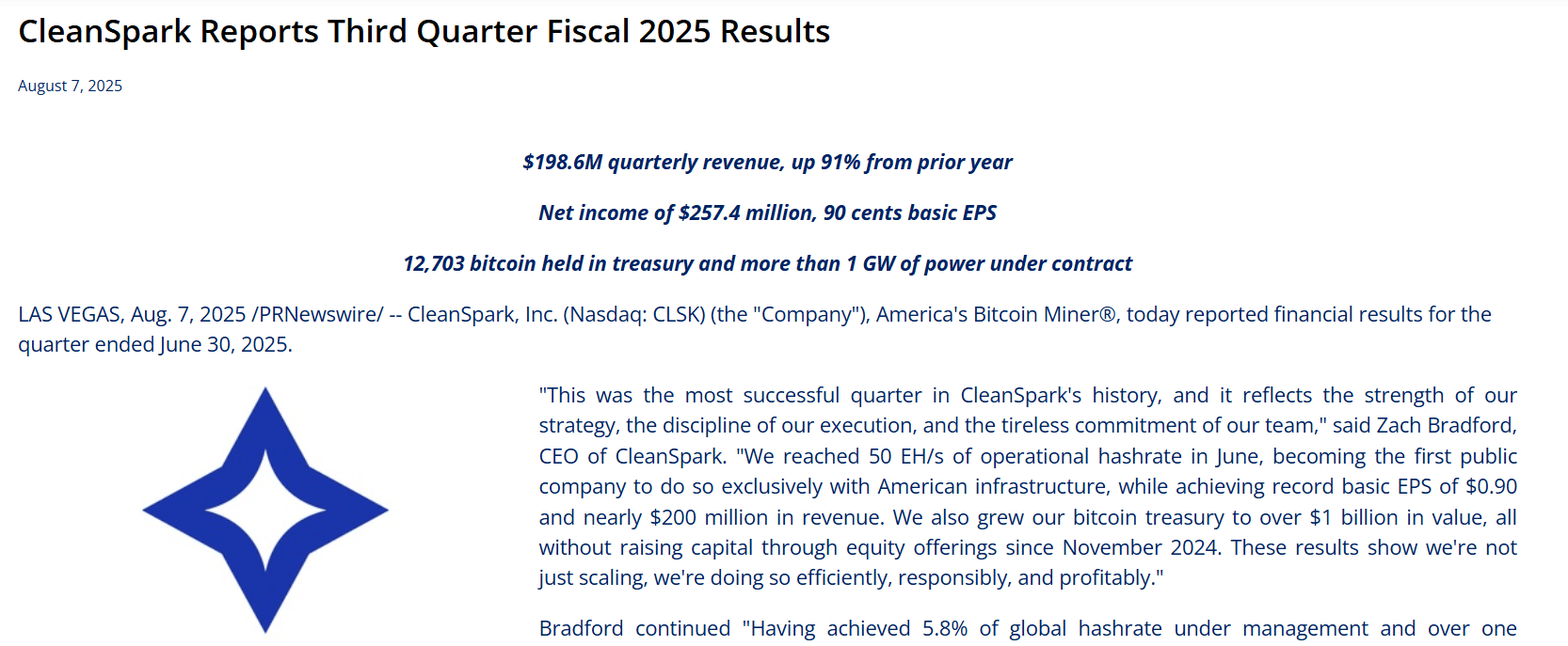 Earnings report