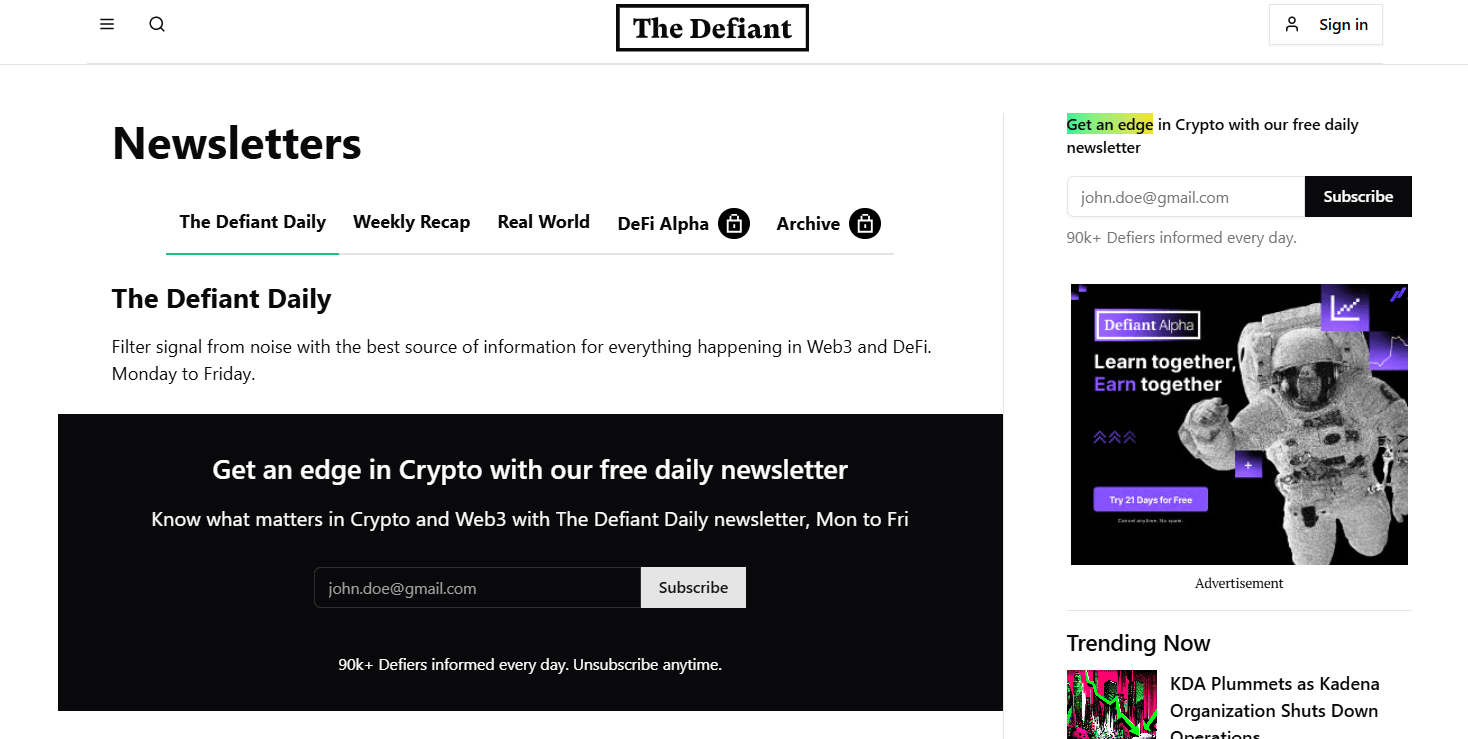 The Defiant