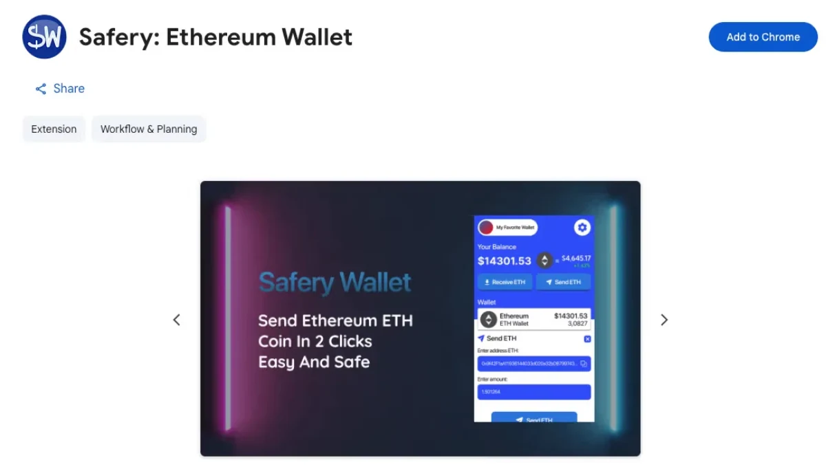 Scam wallet