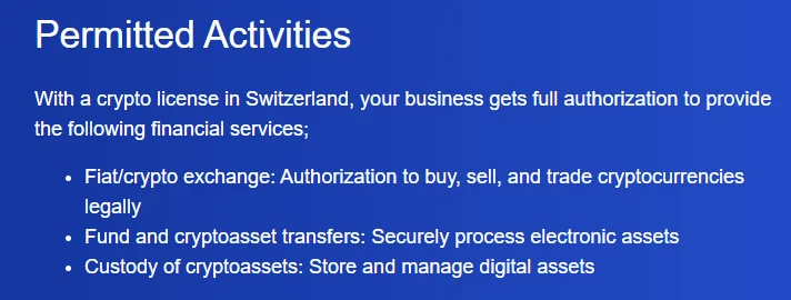 Premitted activities