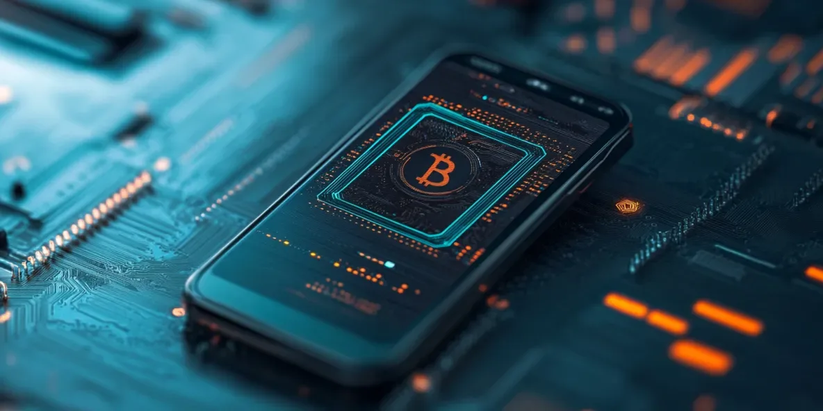 Smartphone with a Bitcoin logo illustrating wallet tracker concept