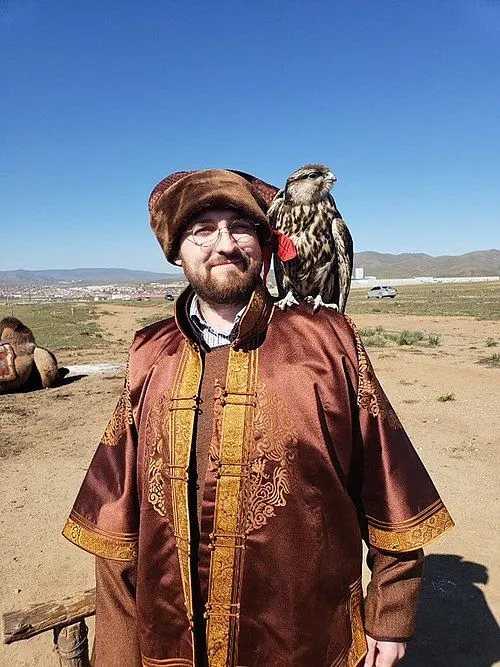 Hoskinson in 2018, Mongolia. Source: Wikipedia.