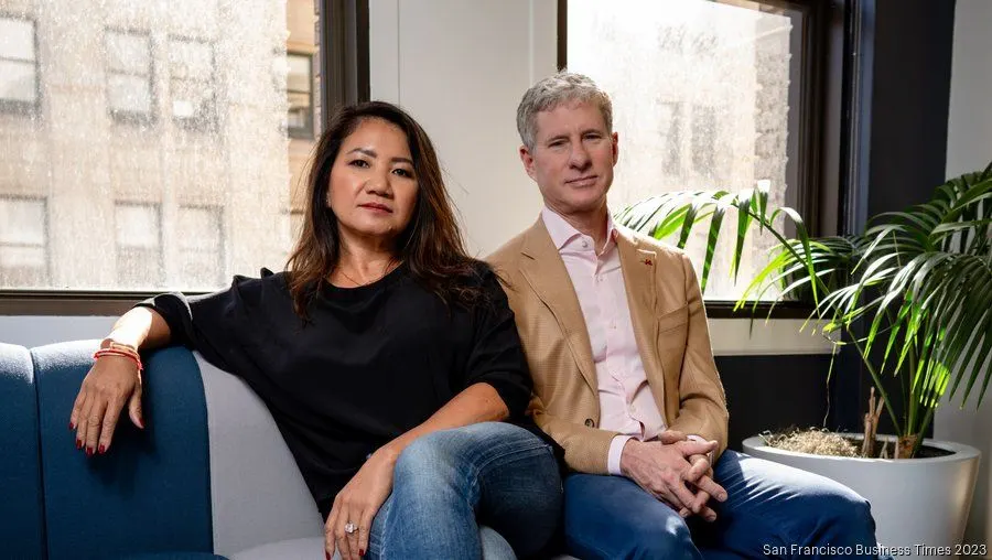 Chris Larsen and his wife Lyna Lam. Source: Adam Pardee.