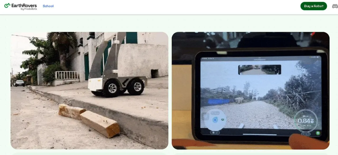 Remote control of delivery robots in a game format. Source: Frodobots.