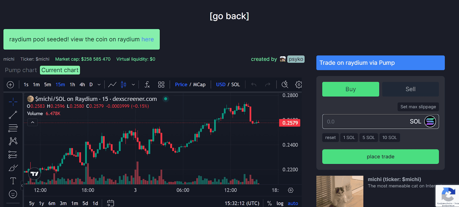 Trading terminal pump.fun. Source: pump.fun.