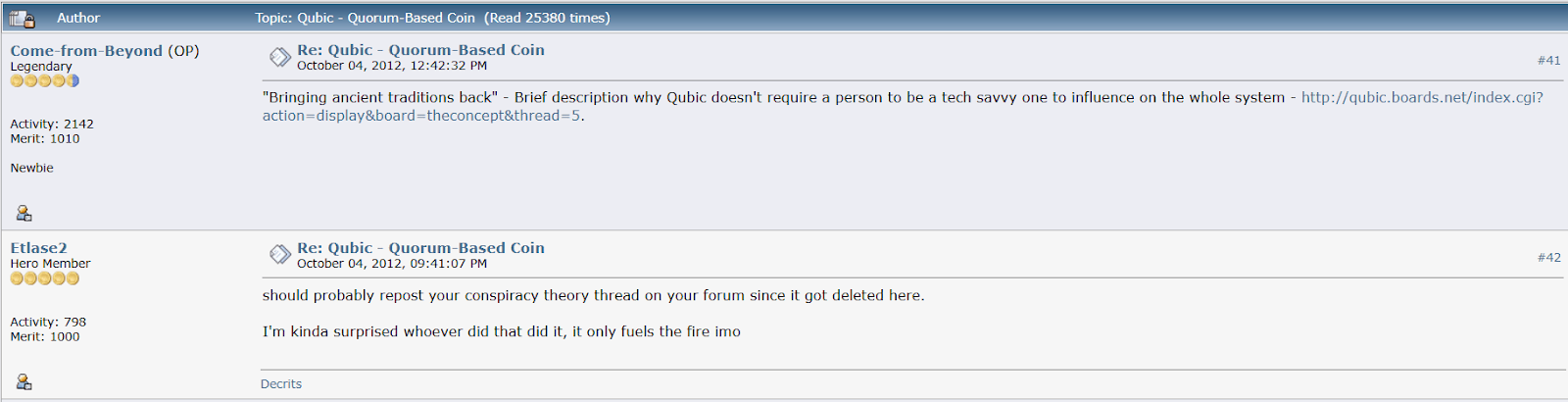 Ivancheglo’s post on the BitcoinTalk forum in 2012. Source: BitcoinTalk.