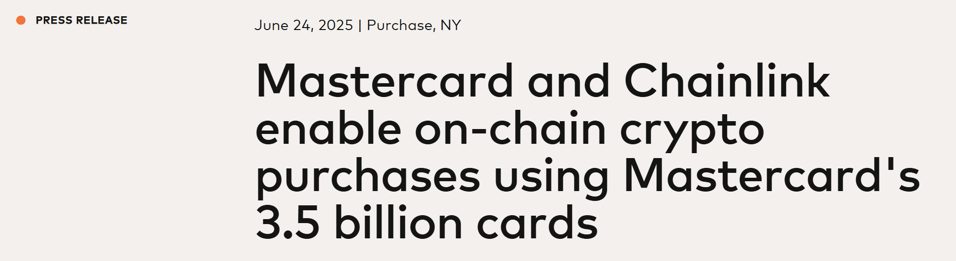 Mastercard's press release. Source: mastercard.com