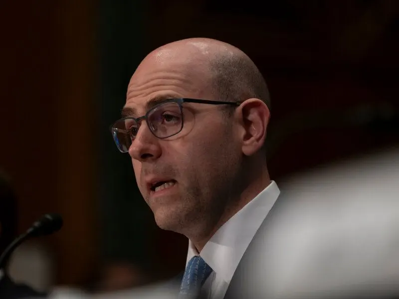 Miran speaks at the BCVC 2025 Summit in New York. Source: Cheriss May for The New York Times.