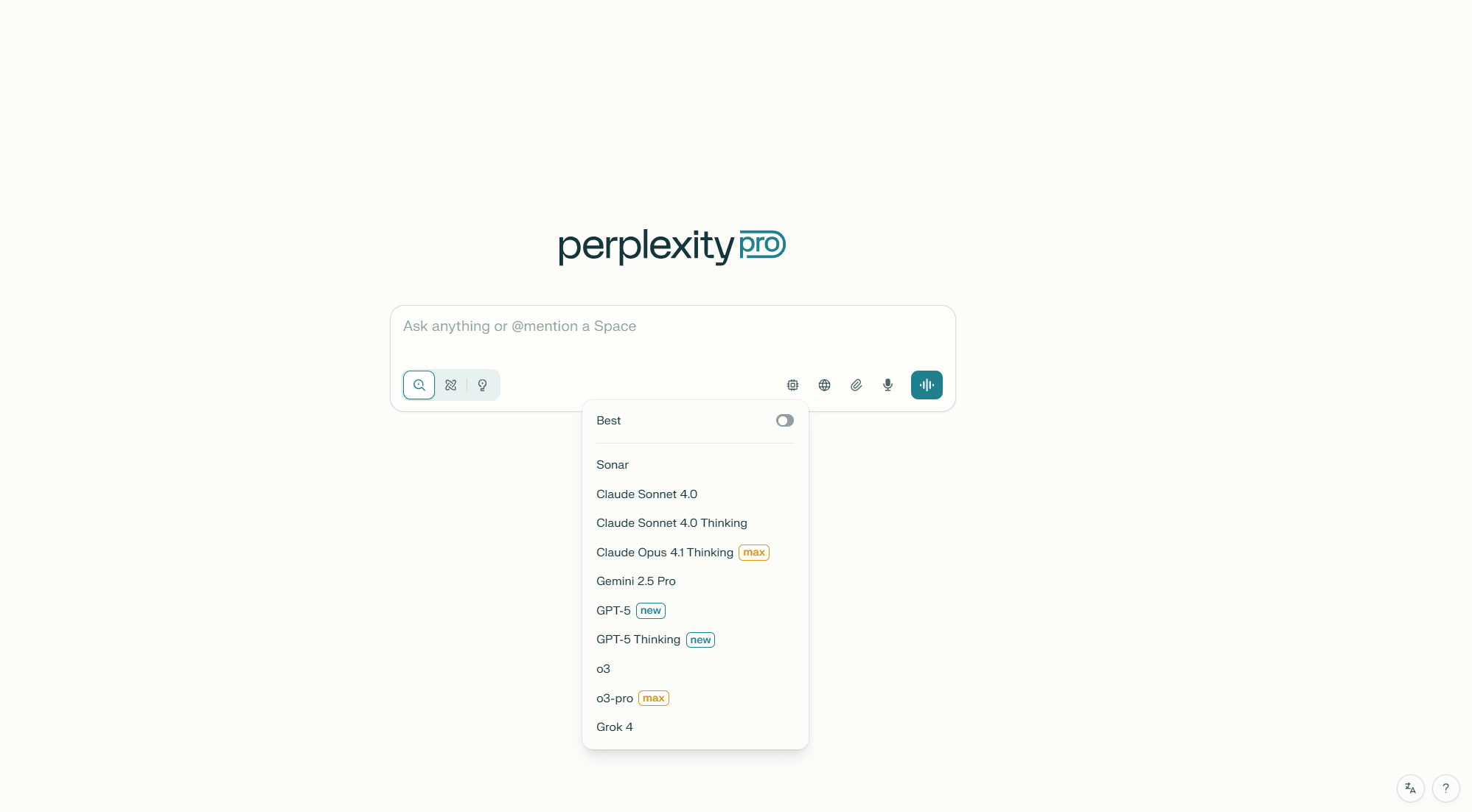 Perplexity Search Engine.