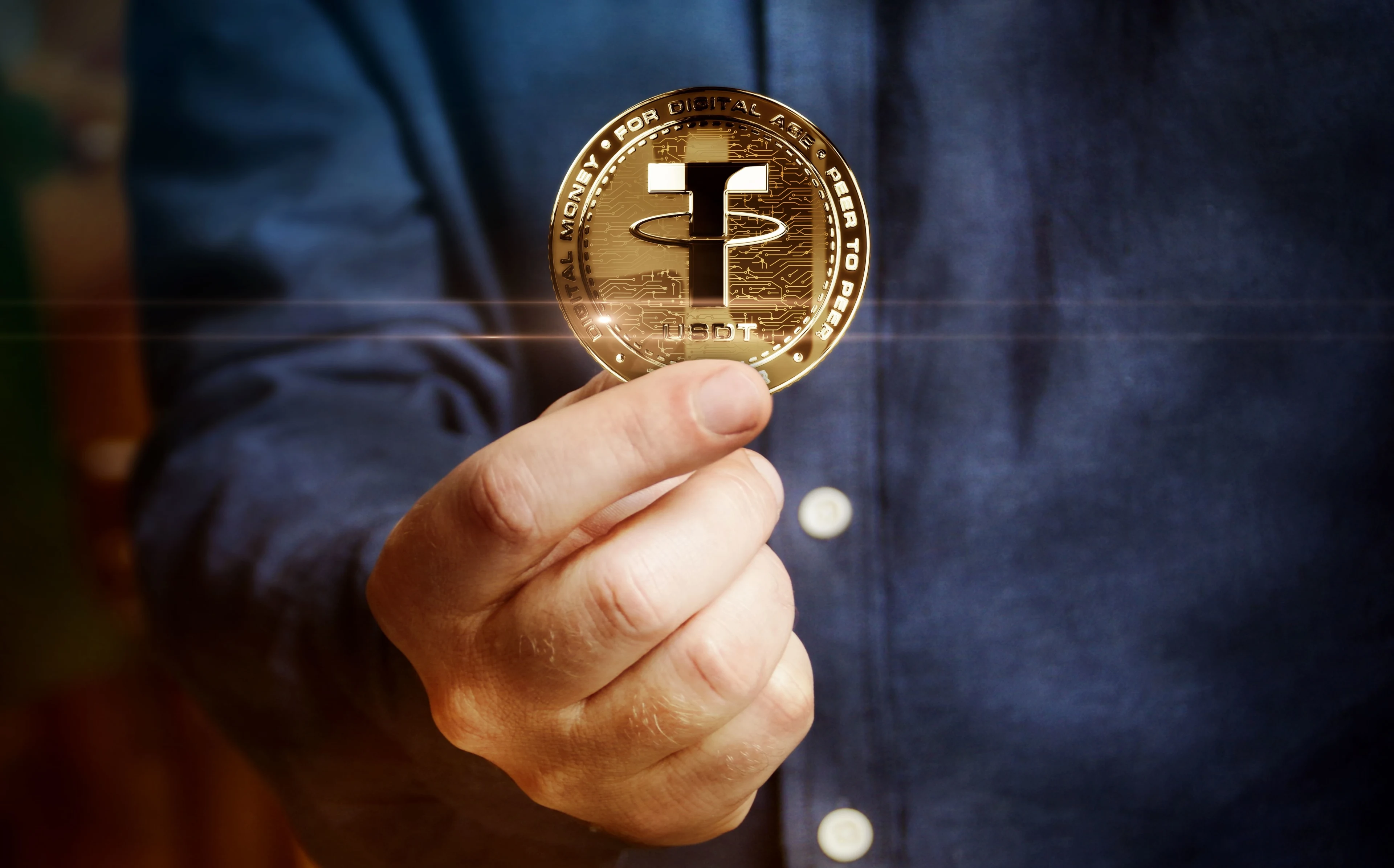 Tether gold coin