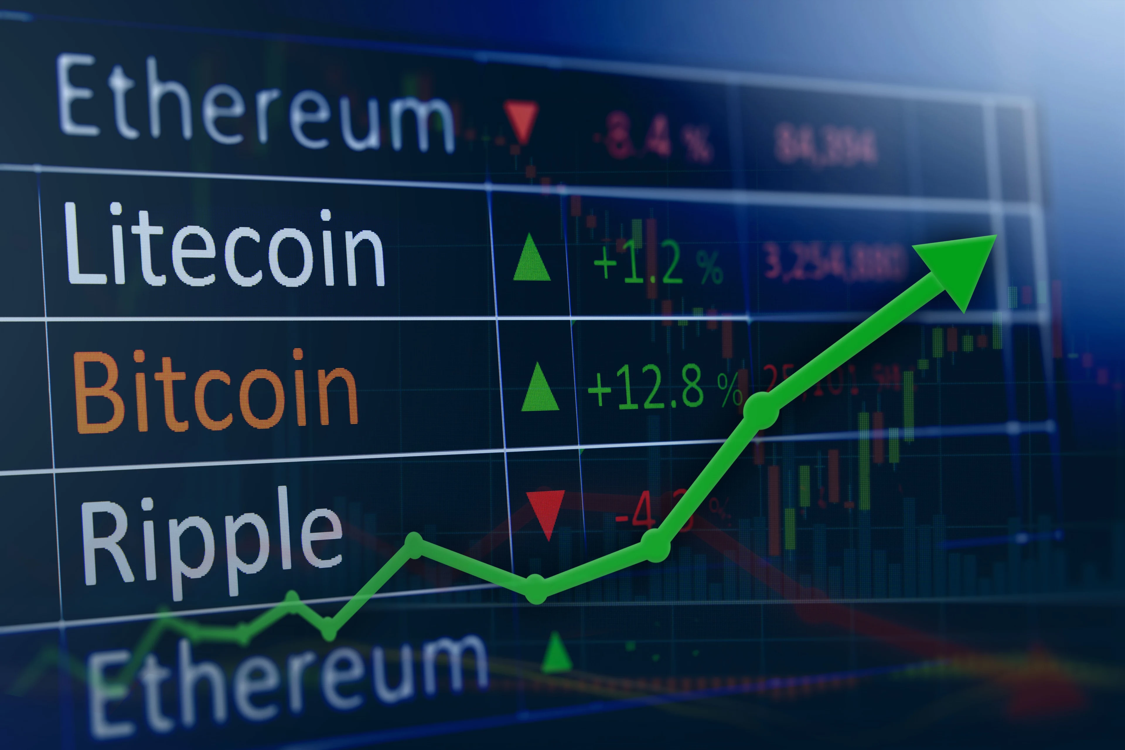 Bitcoin Hits $124K; Ethereum Nears 2021 High. Source: Shutterstock