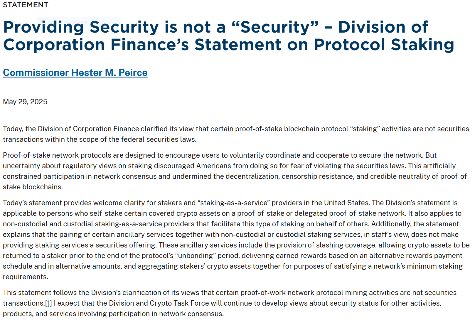 IMAGE HERE: SEC official press release screenshot. Source: sec.gov