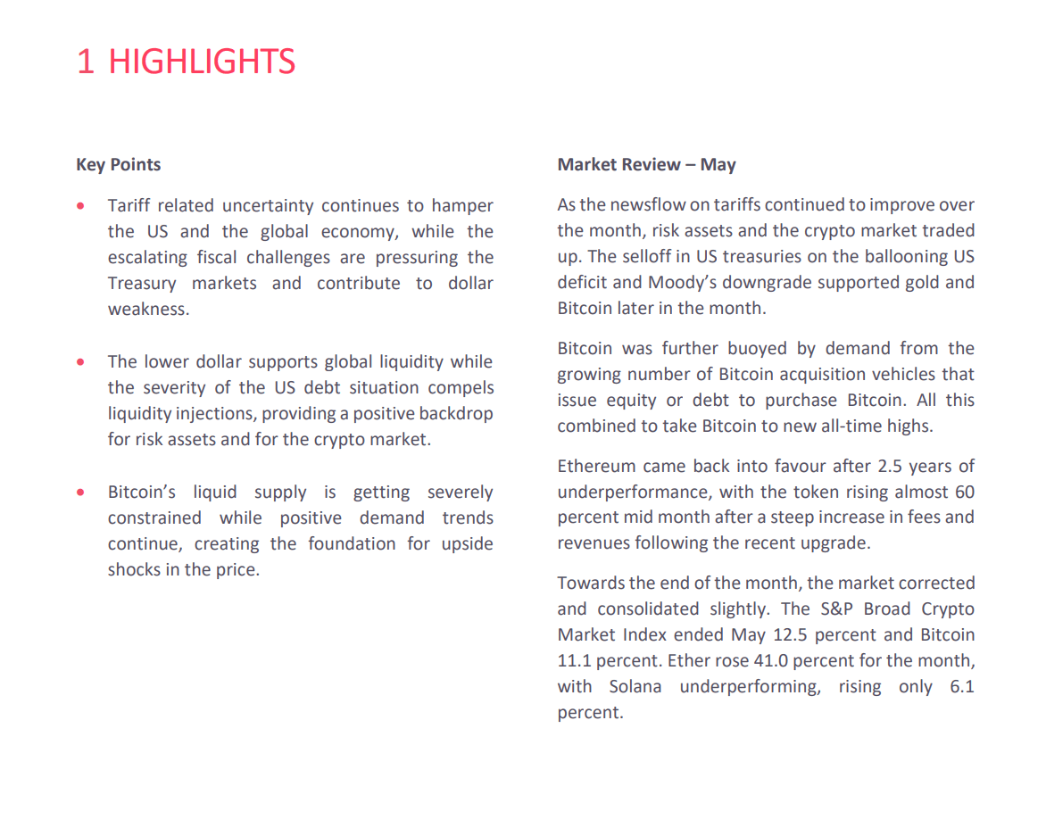 Key points in Sygnum Report. Source: sygnum.com