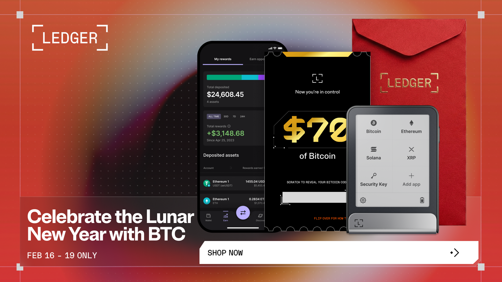 Ledger Launches 96-Hour Bitcoin Reward Promo With Up to $80 in BTC