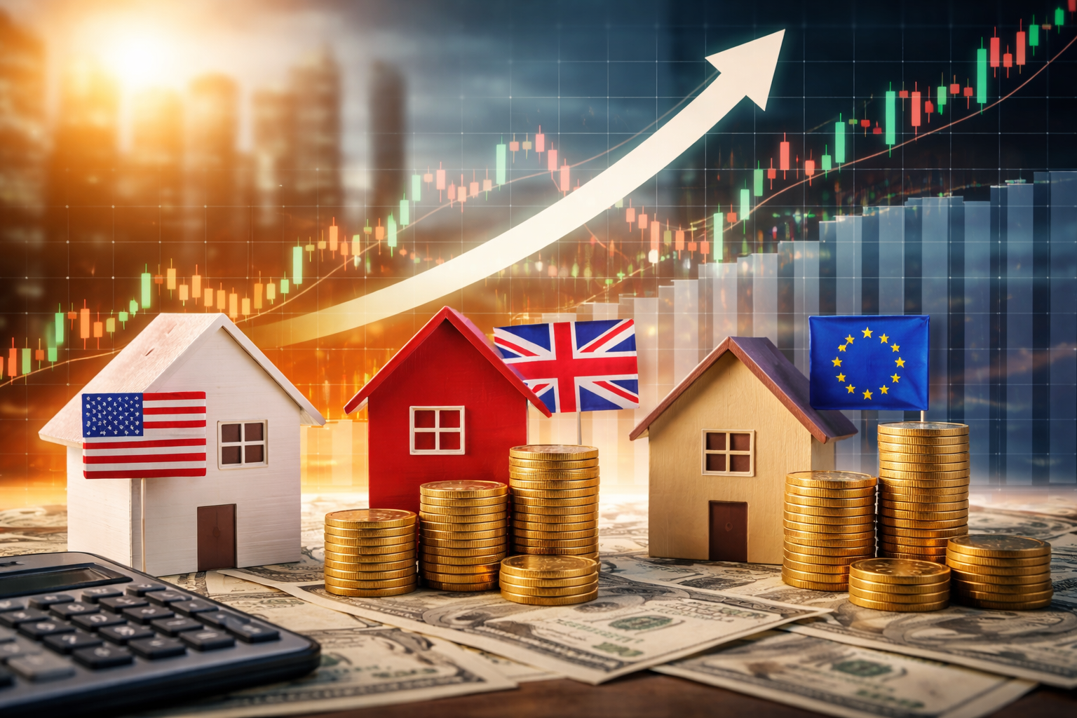 Current Mortgage Rates: US Rises 6.46%, UK Hits 5.56%, EU 3.4%